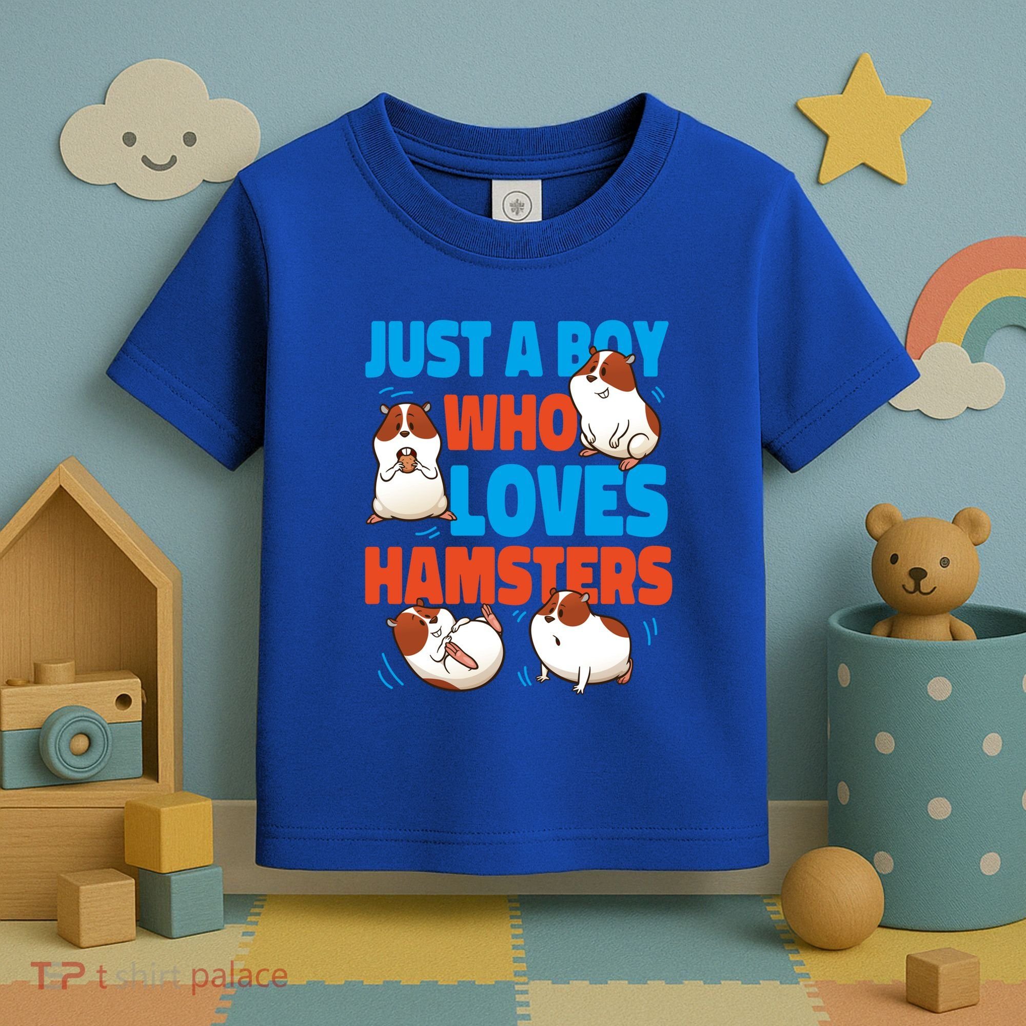 Cute Hamster Just A Boy Who Loves Hamsters Gift Toddler T-Shirt
