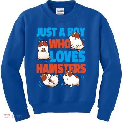 Cute Hamster Just A Boy Who Loves Hamsters Gift Kids Sweatshirt