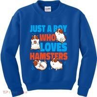 Cute Hamster Just A Boy Who Loves Hamsters Gift Kids Sweatshirt thumb 0