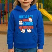 Cute Hamster Just A Boy Who Loves Hamsters Gift Kids Hoodie thumb 3