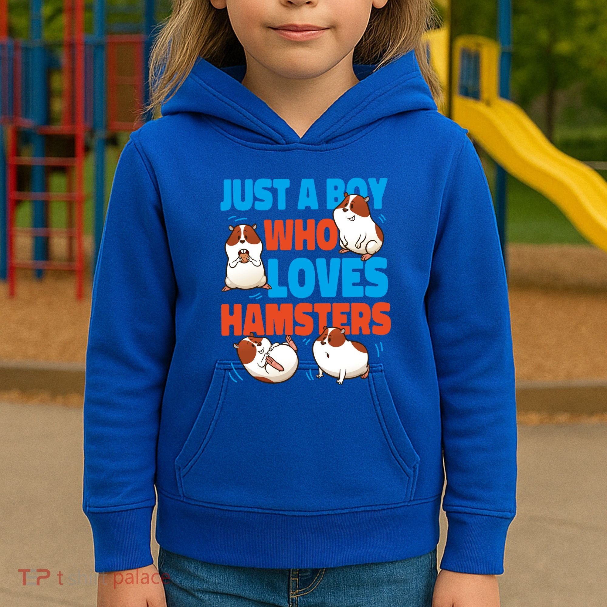 Cute Hamster Just A Boy Who Loves Hamsters Gift Kids Hoodie