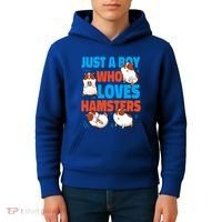 Cute Hamster Just A Boy Who Loves Hamsters Gift Kids Hoodie thumb 4