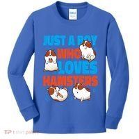 Cute Hamster Just A Boy Who Loves Hamsters Gift Kids Long Sleeve Shirt thumb 0