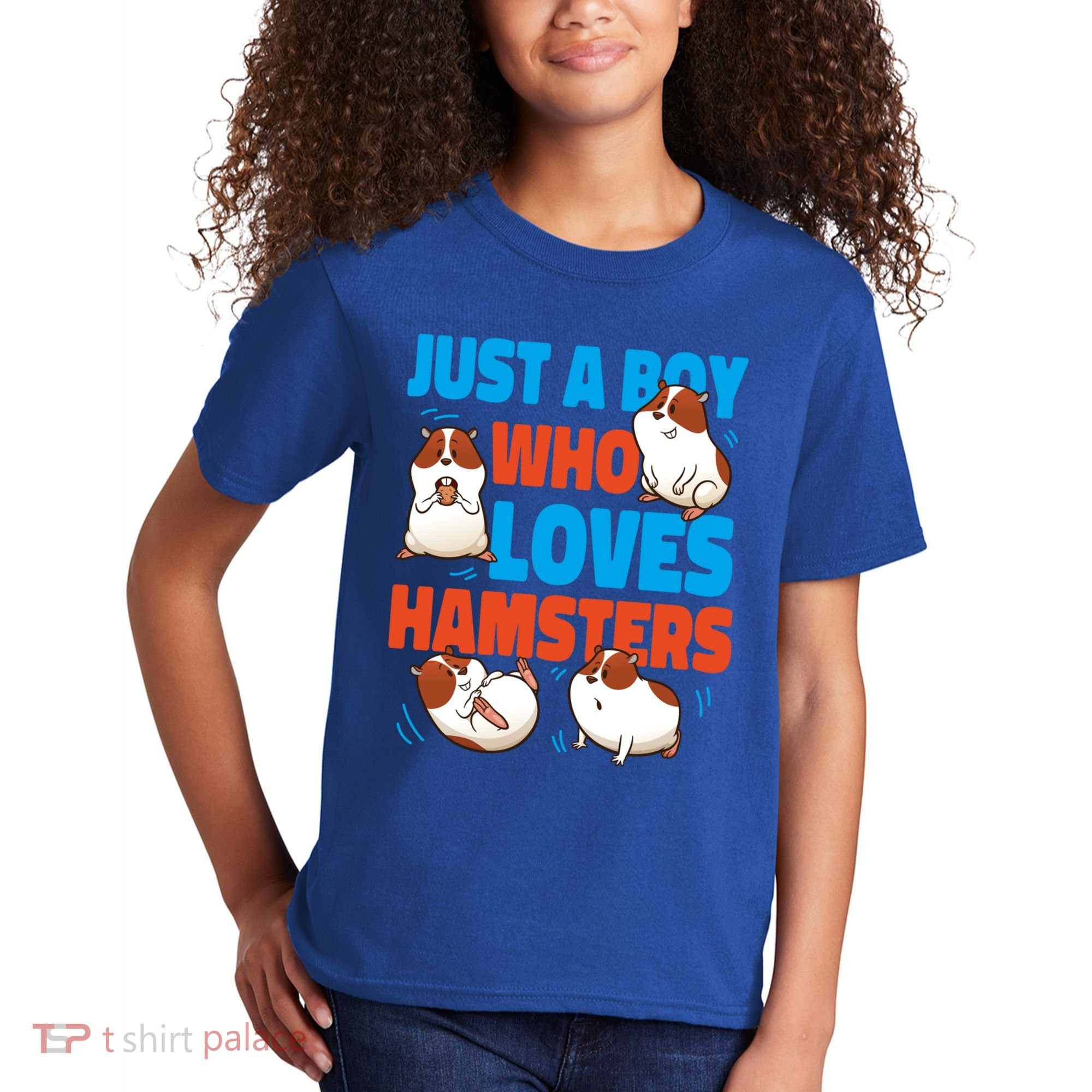 Cute Hamster Just A Boy Who Loves Hamsters Gift Kids T-Shirt