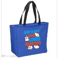 Cute Hamster Just A Boy Who Loves Hamsters Gift Tote Bag thumb 2