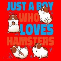Cute Hamster Just A Boy Who Loves Hamsters Gift Santa Hat thumb 1
