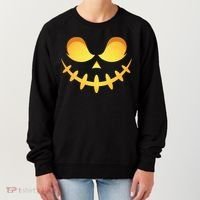 Creepy Halloween Jack O Lantern Jackolantern Pumpkin Face Costume Women's Sweatshirt thumb 0
