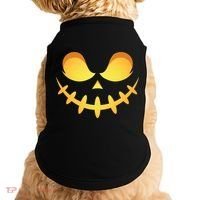 Creepy Halloween Jack O Lantern Jackolantern Pumpkin Face Costume Doggie Tank thumb 0