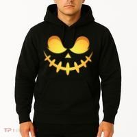 Creepy Halloween Jack O Lantern Jackolantern Pumpkin Face Costume Hoodie thumb 2