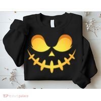 Creepy Halloween Jack O Lantern Jackolantern Pumpkin Face Costume Sweatshirt thumb 2