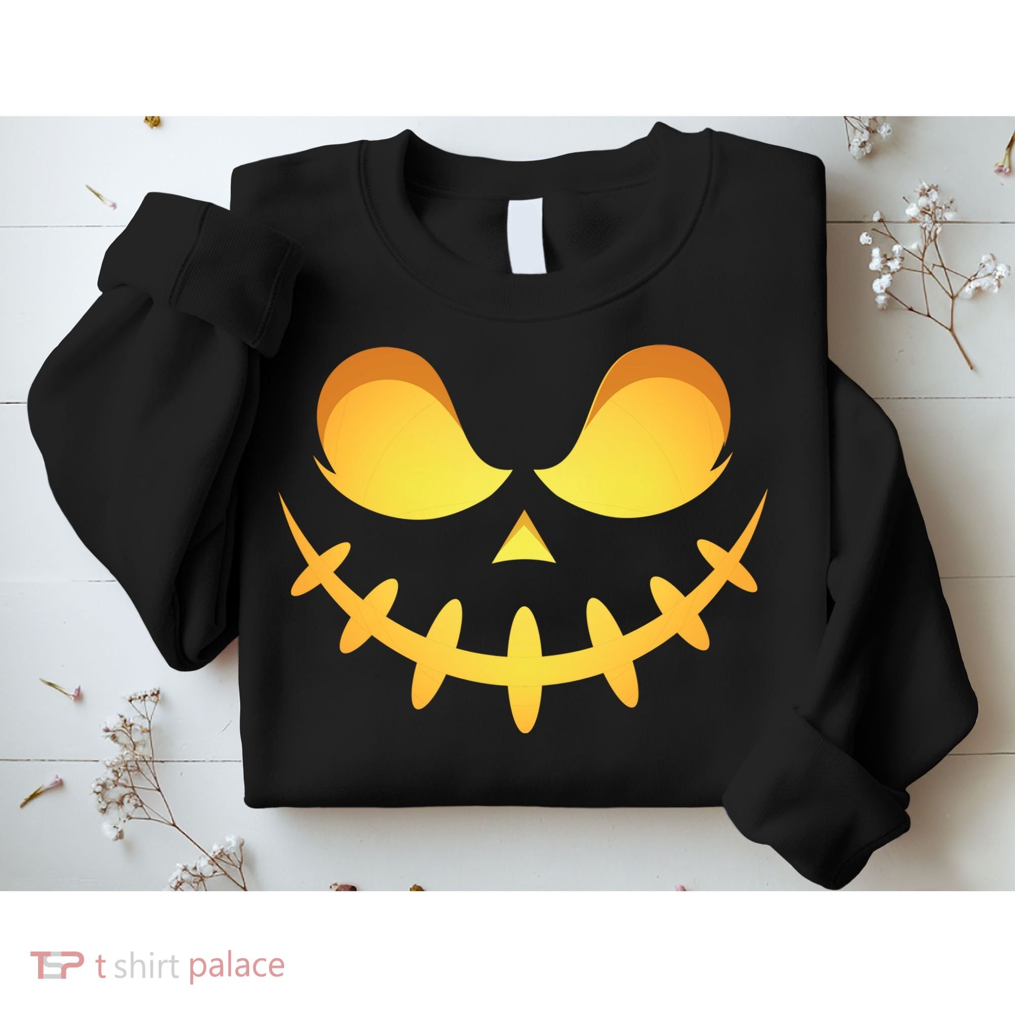 Creepy Halloween Jack O Lantern Jackolantern Pumpkin Face Costume Sweatshirt