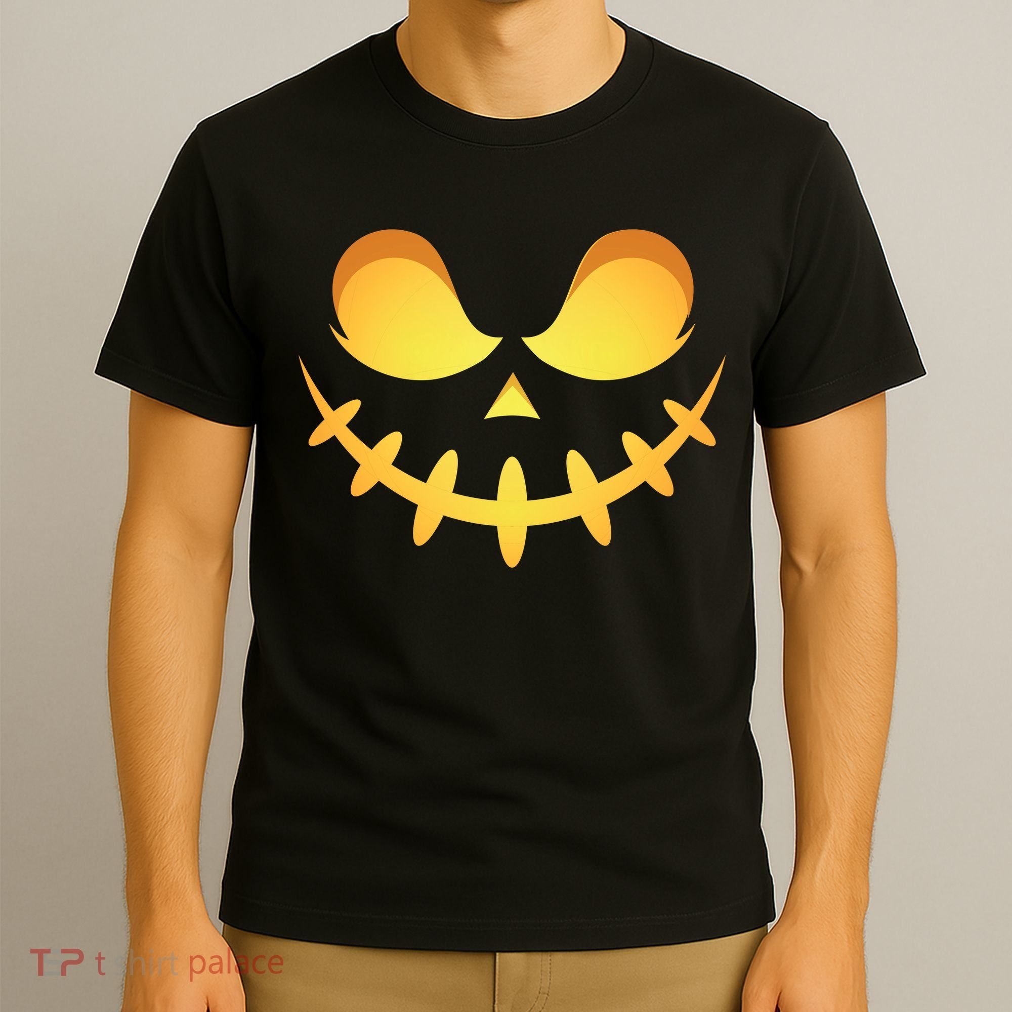 Creepy Halloween Jack O Lantern Jackolantern Pumpkin Face Costume T-Shirt