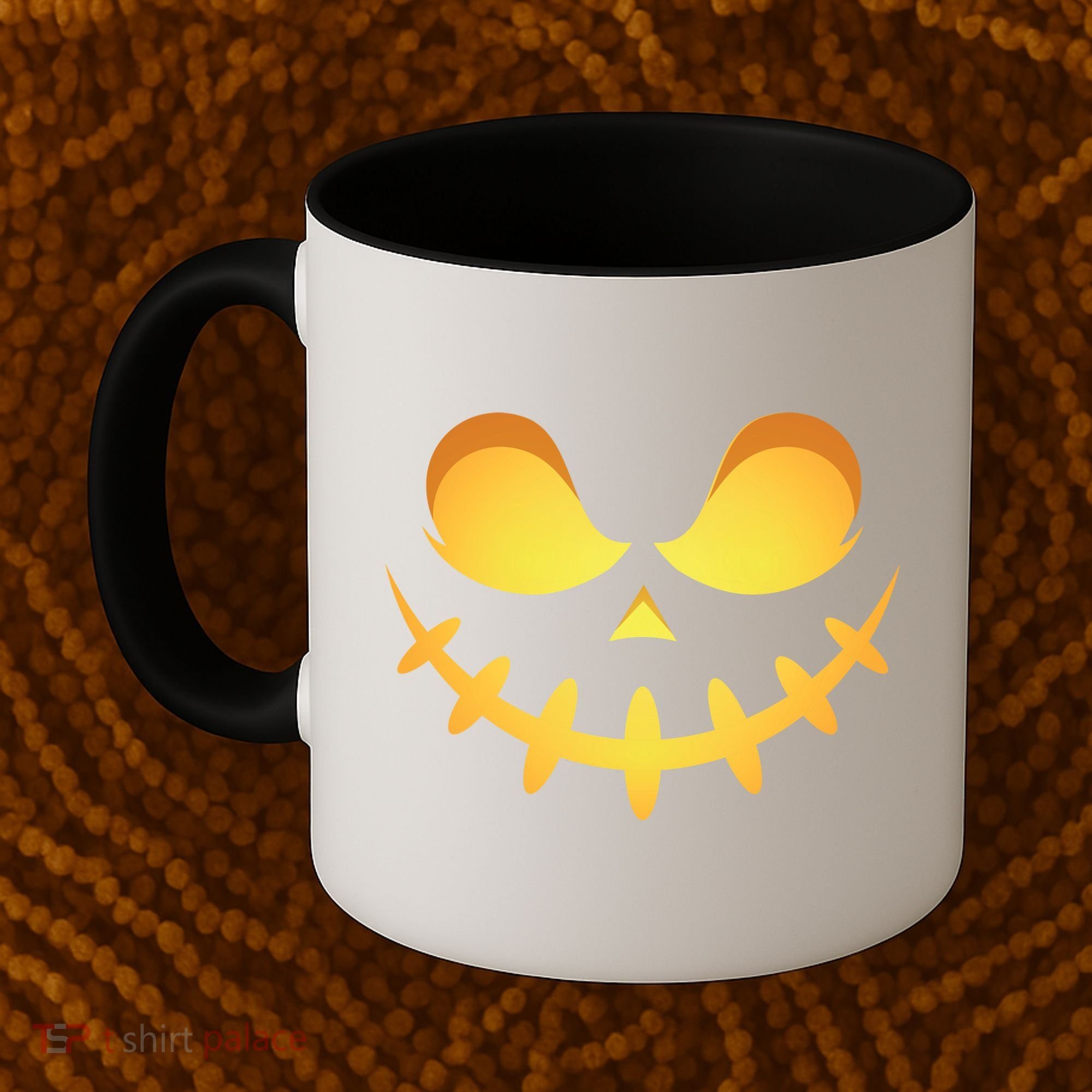 Creepy Halloween Jack O Lantern Jackolantern Pumpkin Face Costume Coffee Mug