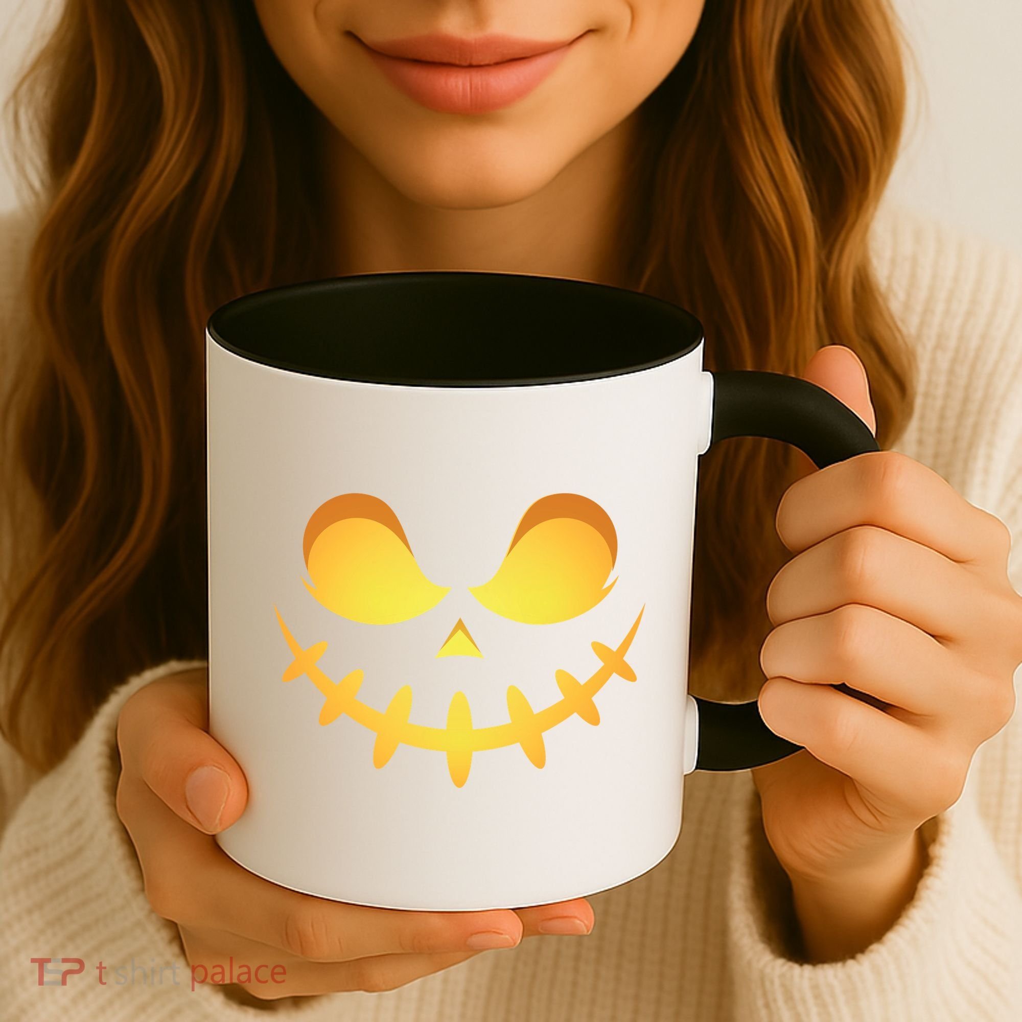 Creepy Halloween Jack O Lantern Jackolantern Pumpkin Face Costume Coffee Mug