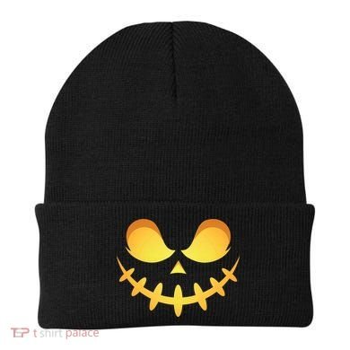 Creepy Halloween Jack O Lantern Jackolantern Pumpkin Face Costume Beanie
