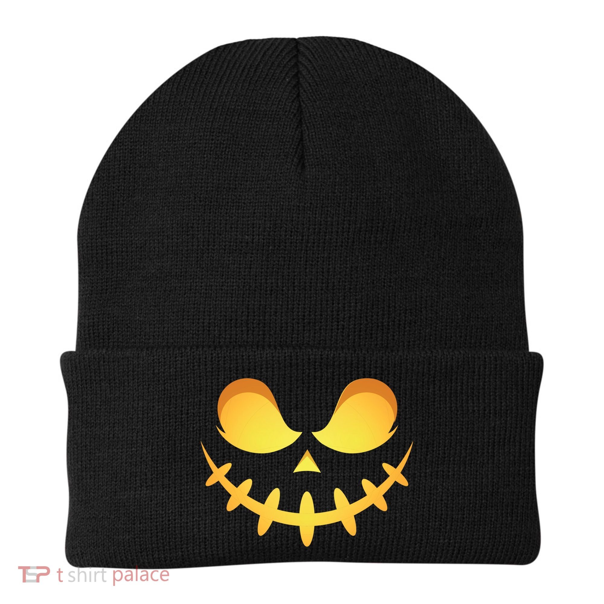 Creepy Halloween Jack O Lantern Jackolantern Pumpkin Face Costume Beanie