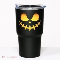 Creepy Halloween Jack O Lantern Jackolantern Pumpkin Face Costume Tumbler thumb 0