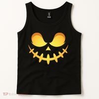 Creepy Halloween Jack O Lantern Jackolantern Pumpkin Face Costume Tank Top thumb 2