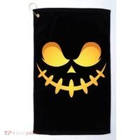 Creepy Halloween Jack O Lantern Jackolantern Pumpkin Face Costume Golf Towel thumb 0