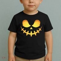 Creepy Halloween Jack O Lantern Jackolantern Pumpkin Face Costume Toddler T-Shirt thumb 2