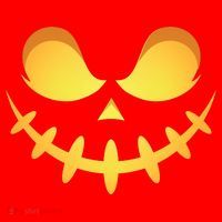 Creepy Halloween Jack O Lantern Jackolantern Pumpkin Face Costume Santa Hat thumb 1