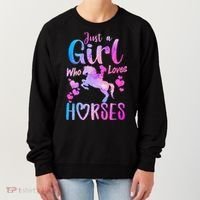 Cute Horse Just A Who Loves Horses Riding Women's Sweatshirt thumb 0