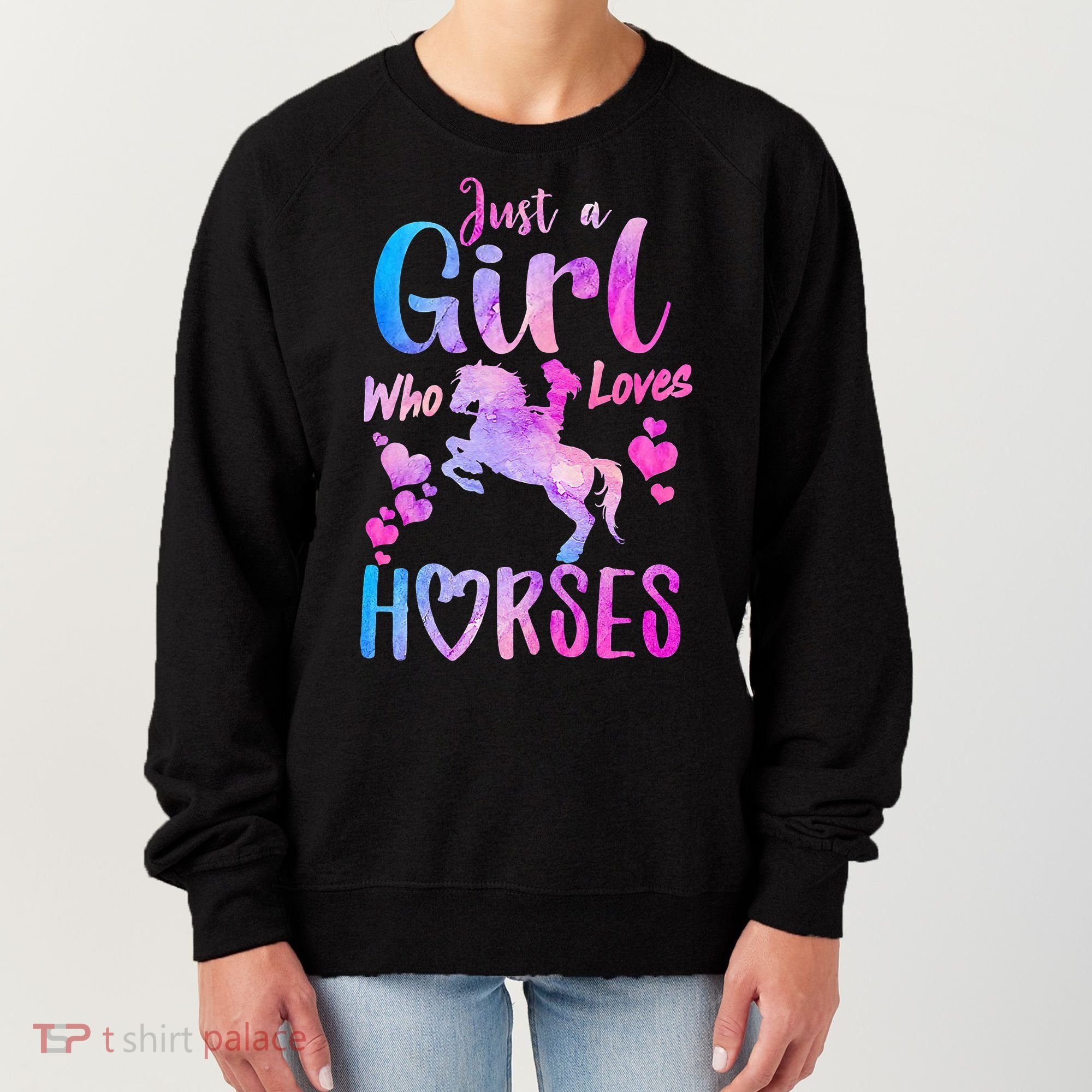 Cute Horse Just A Who Loves Horses Riding Women's Sweatshirt