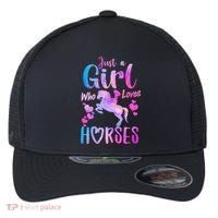 Cute Horse Just A Who Loves Horses Riding Flexfit Unipanel Trucker Cap thumb 0