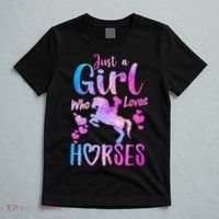 Cute Horse Just A Who Loves Horses Riding T-Shirt thumb 5