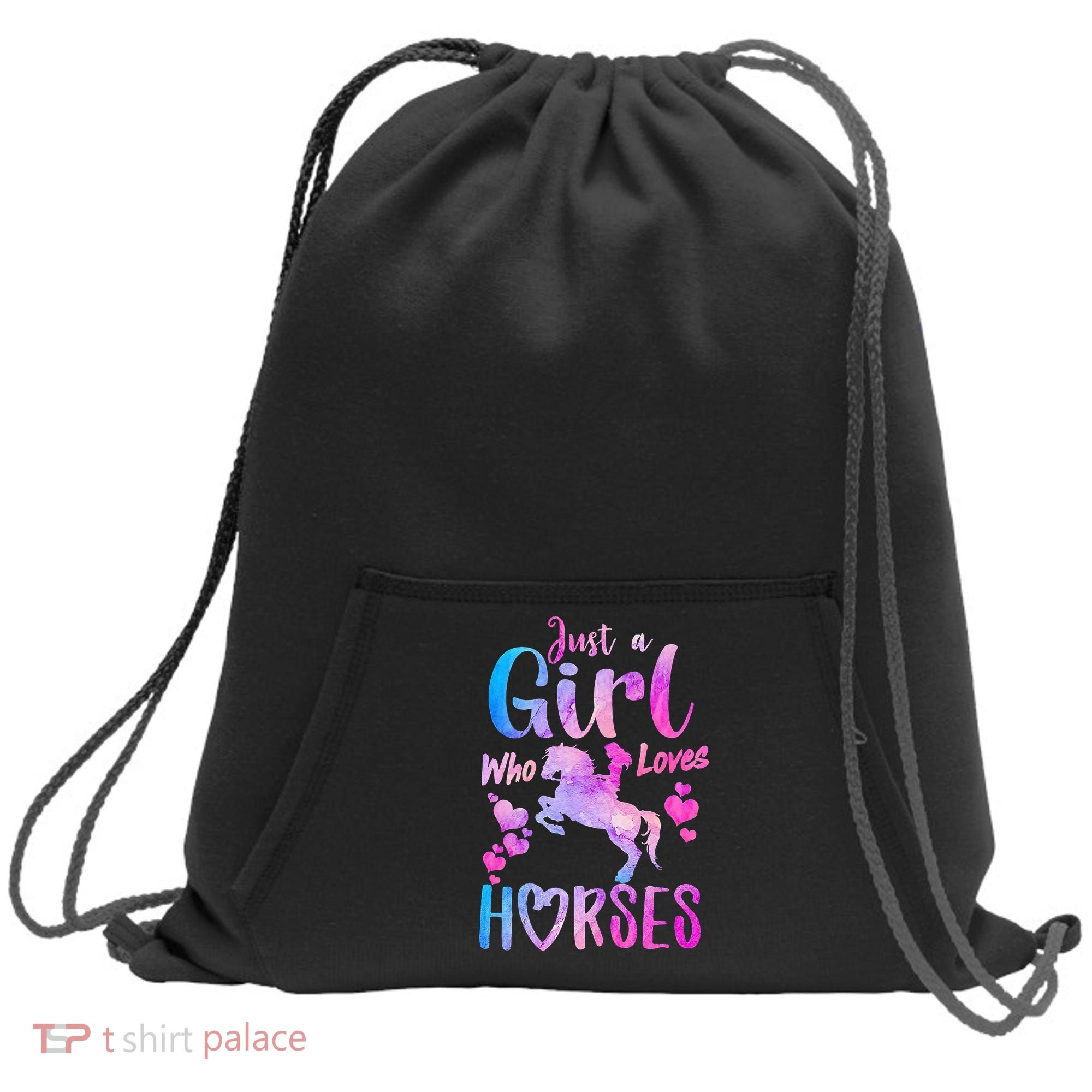 Cute Horse Just A Who Loves Horses Riding Sweatshirt Cinch Pack Bag