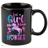 Cute Horse Just A Who Loves Horses Riding 11oz C Handle Ceramic Mug thumb 0