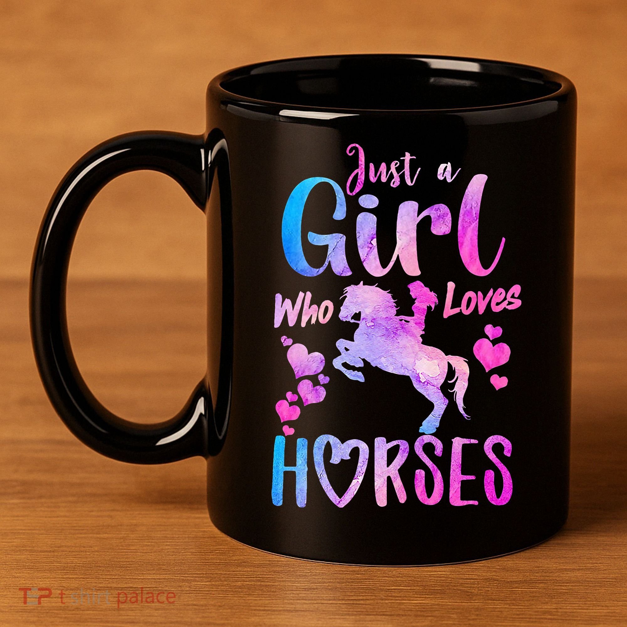 Cute Horse Just A Who Loves Horses Riding 11oz C Handle Ceramic Mug