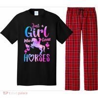 Cute Horse Just A Who Loves Horses Riding Pajama Set thumb 0