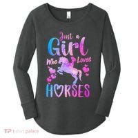 Cute Horse Just A Who Loves Horses Riding Women's Perfect Tri Tunic Long Sleeve Shirt thumb 0