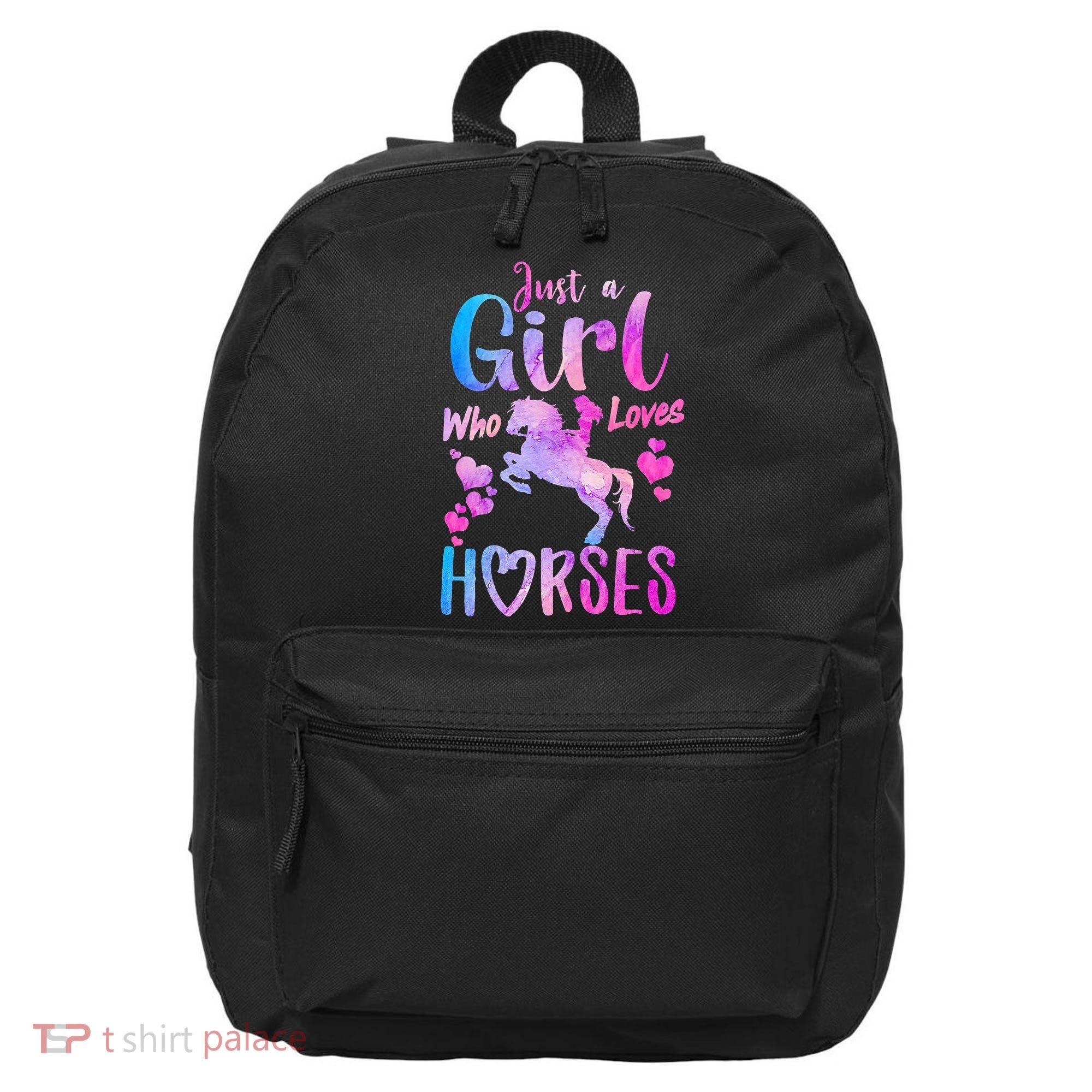 Cute Horse Just A Who Loves Horses Riding 16 in Basic Backpack