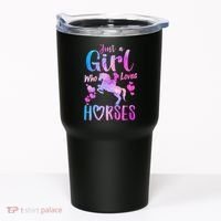 Cute Horse Just A Who Loves Horses Riding Tumbler thumb 0