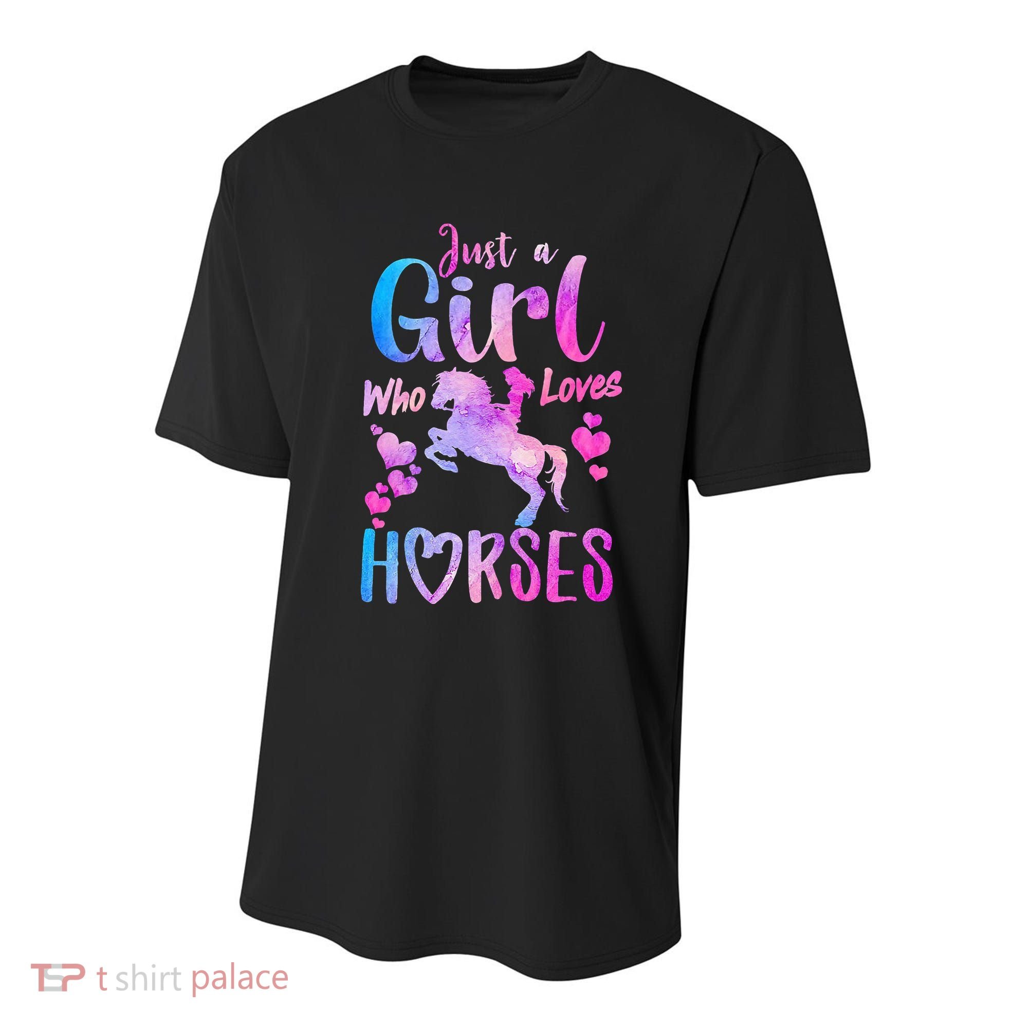 Cute Horse Just A Who Loves Horses Riding Youth Performance Sprint T-Shirt