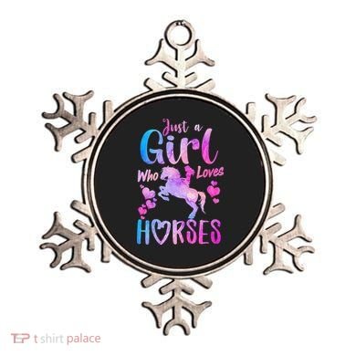 Cute Horse Just A Who Loves Horses Riding Ornament