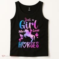 Cute Horse Just A Who Loves Horses Riding Tank Top thumb 2