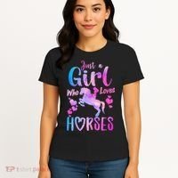 Cute Horse Just A Who Loves Horses Riding Women's T-Shirt thumb 4
