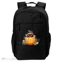 Cute Halloween Jackolantern PumpkinBlack Cat Backpack thumb 0