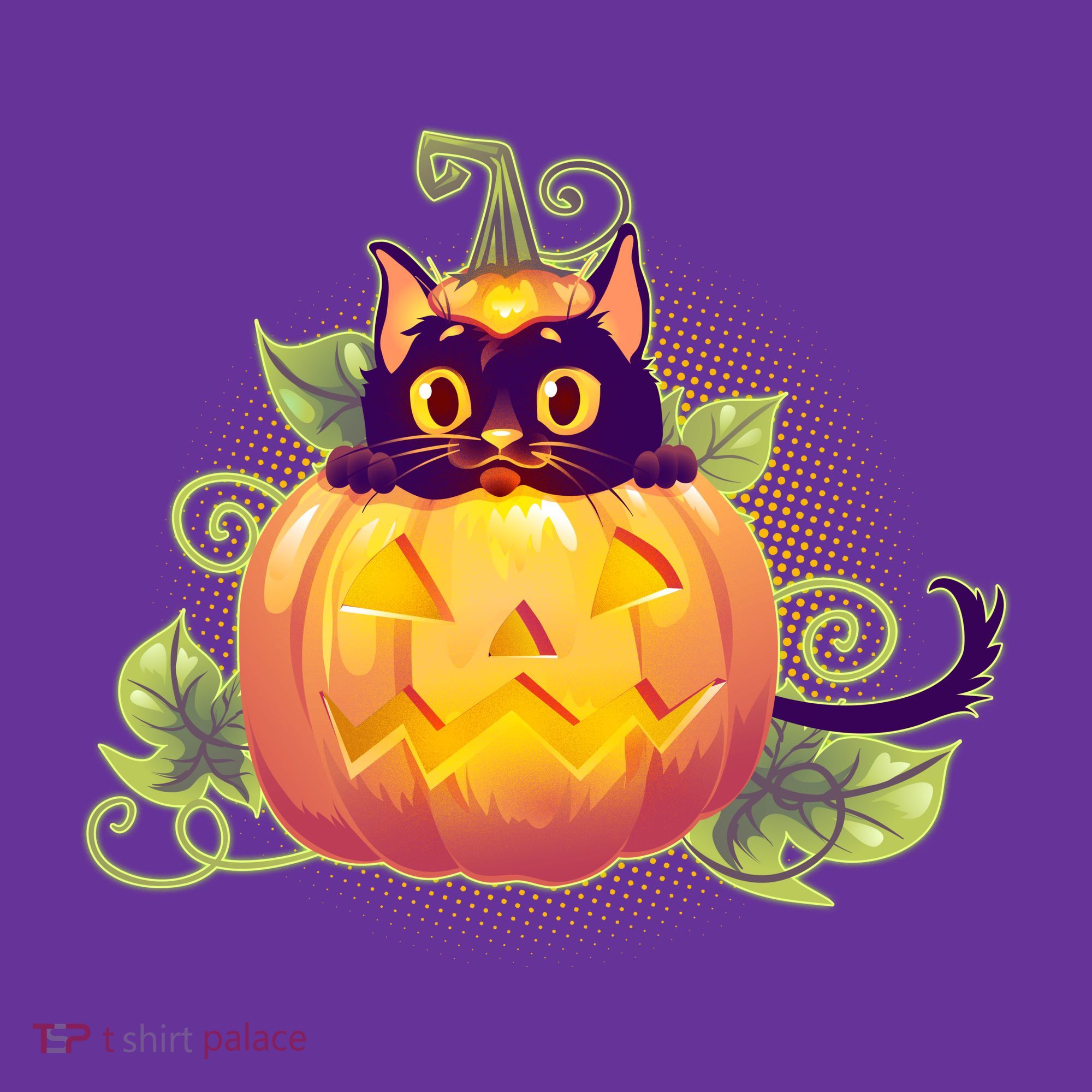 Cute Halloween Jackolantern PumpkinBlack Cat Hoodie