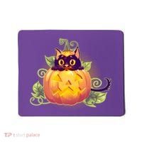 Cute Halloween Jackolantern PumpkinBlack Cat Mousepad thumb 0