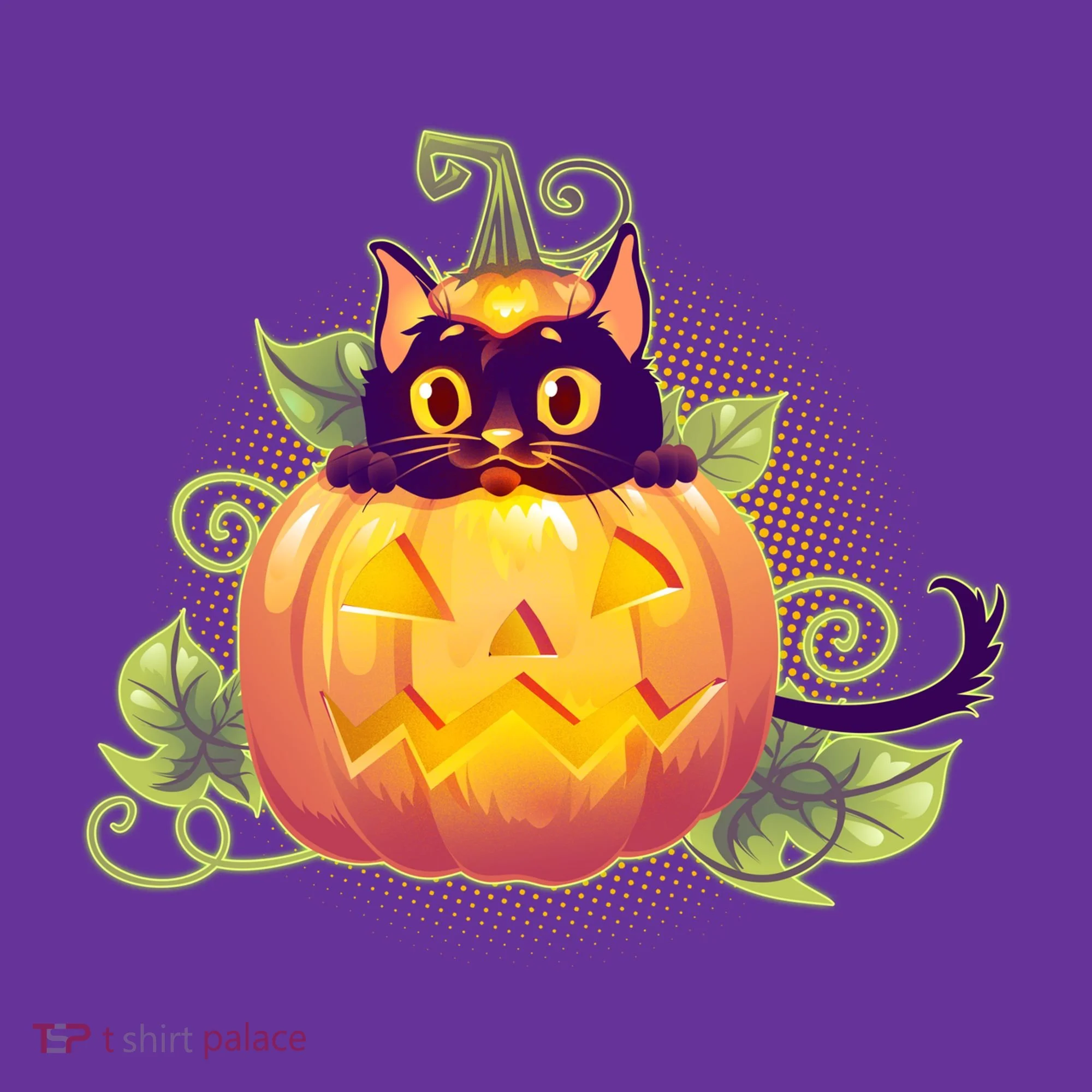 Cute Halloween Jackolantern PumpkinBlack Cat Baby Bodysuit