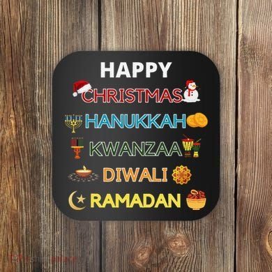 Christmas Hanukkah Kwanzaa Diwali Ramadan Coaster