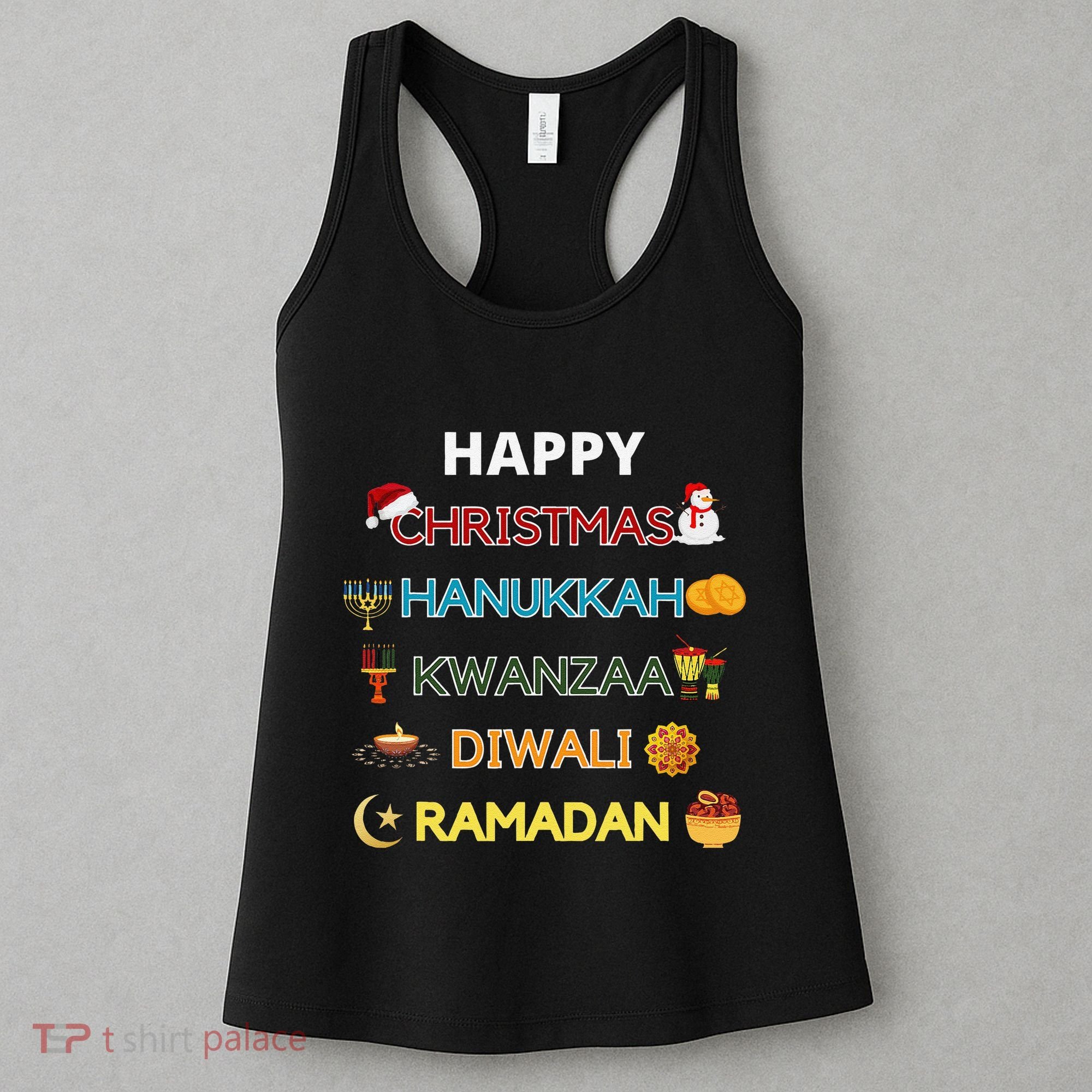 Christmas Hanukkah Kwanzaa Diwali Ramadan Women's Tank Top