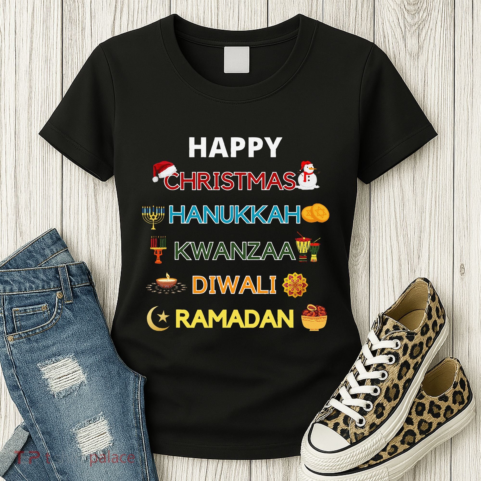 Christmas Hanukkah Kwanzaa Diwali Ramadan Women's T-Shirt