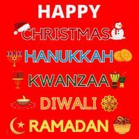 Christmas Hanukkah Kwanzaa Diwali Ramadan Santa Hat thumb 1