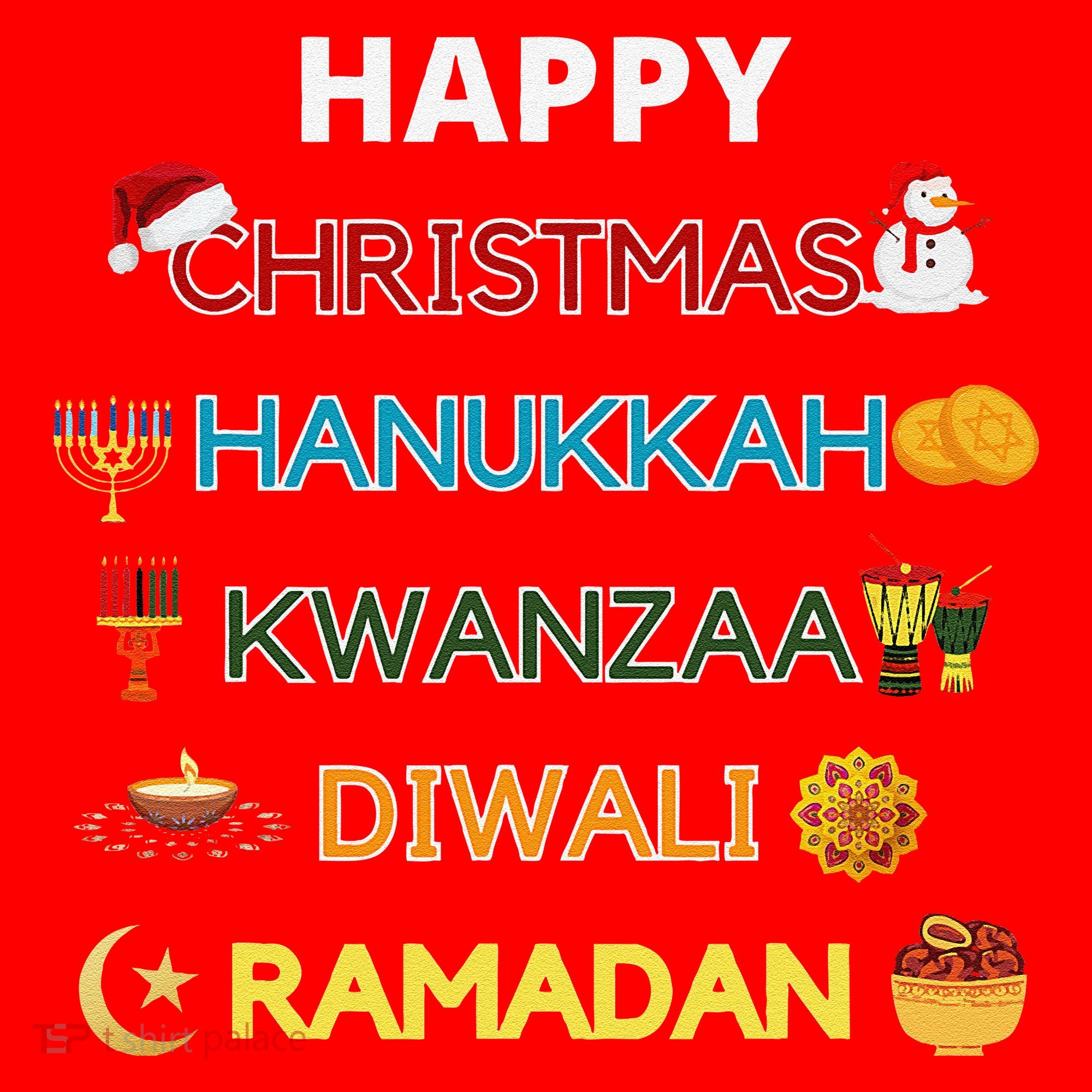 Christmas Hanukkah Kwanzaa Diwali Ramadan Santa Hat