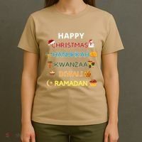 Christmas Hanukkah Kwanzaa Diwali Ramadan T-Shirt thumb 4